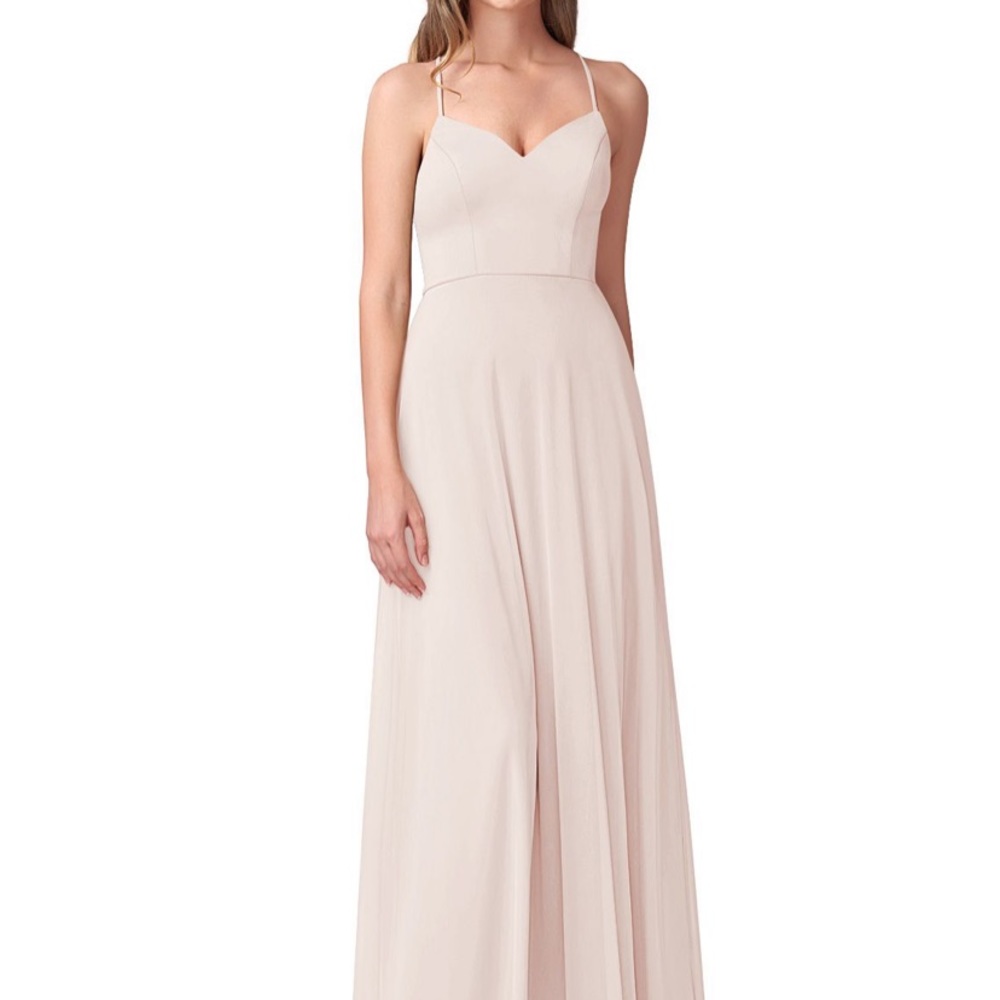 Azazie Kelis bridesmaid dress in vintage rose